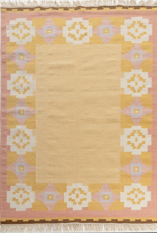 Golden Heritage Border  Wool Area Rug