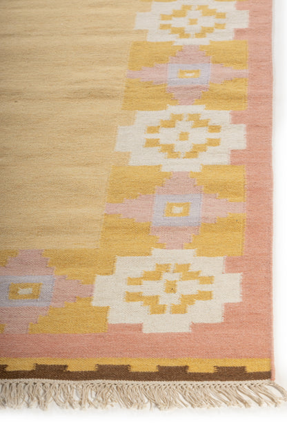Golden Heritage Border  Wool Area Rug