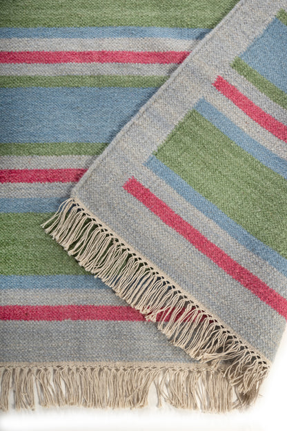 Coastal Stripe Wool Area Rug