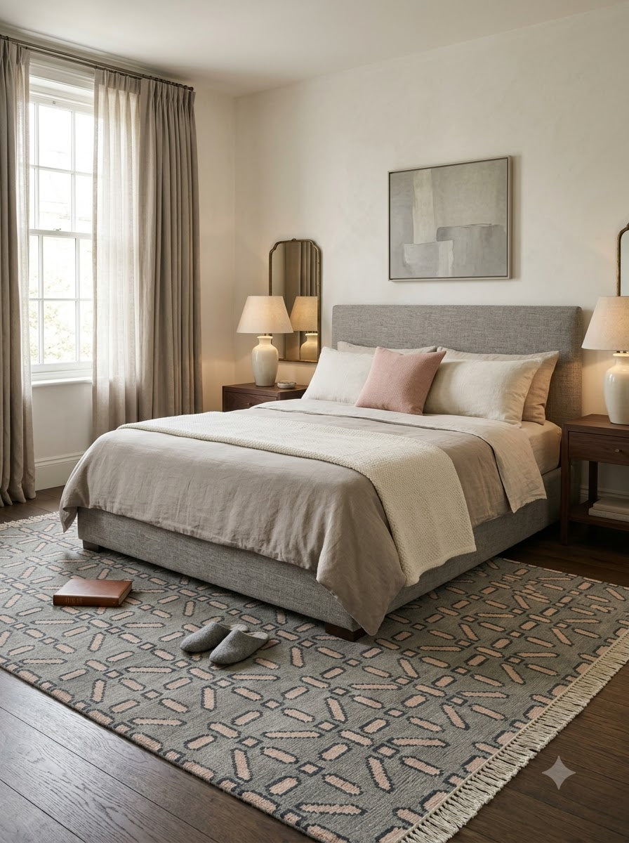 Luxury Contemporary Geometric Floor Hand Knotted rug