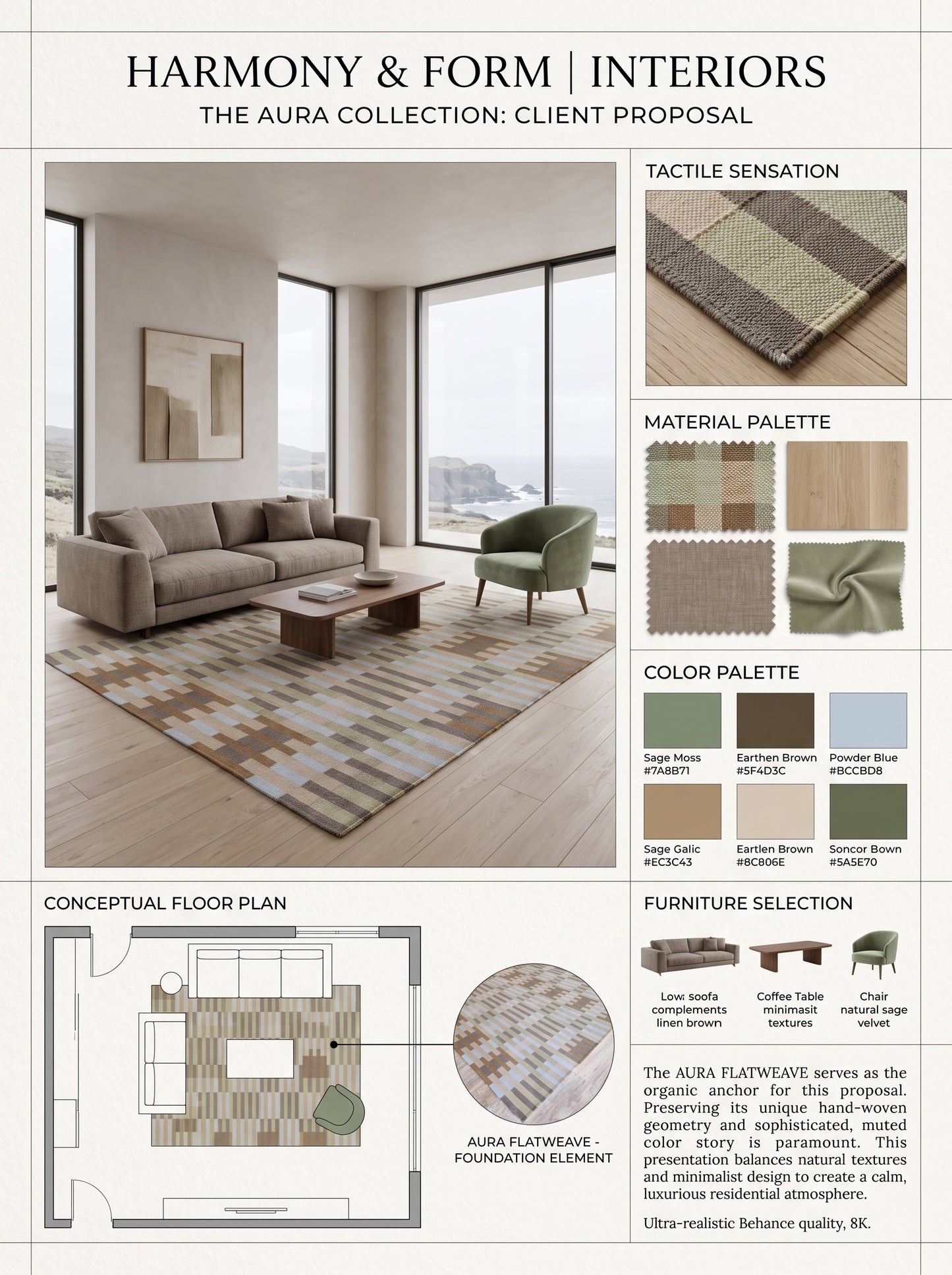 Handwoven Geometric Gridlock Cotton Wool Rug