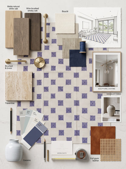 Violet Pixel Starburst Geometric Micro Motif Flatweave Area Rug