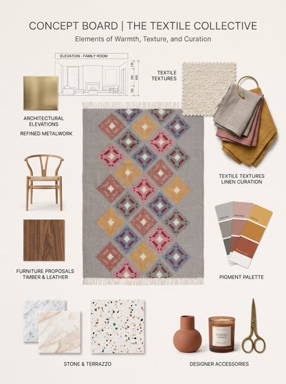 Pastel Argyle Diamond Geometric Area Rug