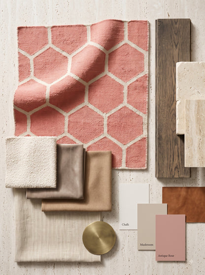 Handwoven Cotton Flatweave Pink Trellis Siatir Runner Rug