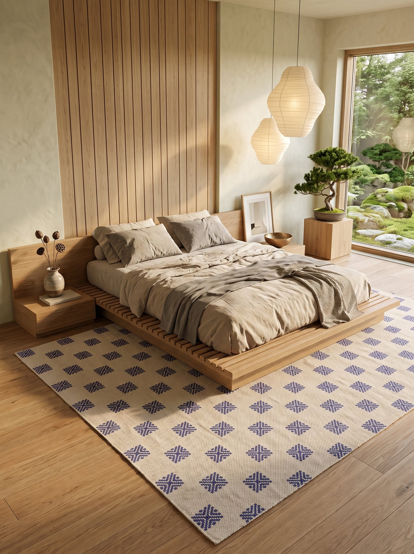 Violet Pixel Starburst Geometric Micro Motif Flatweave Area Rug