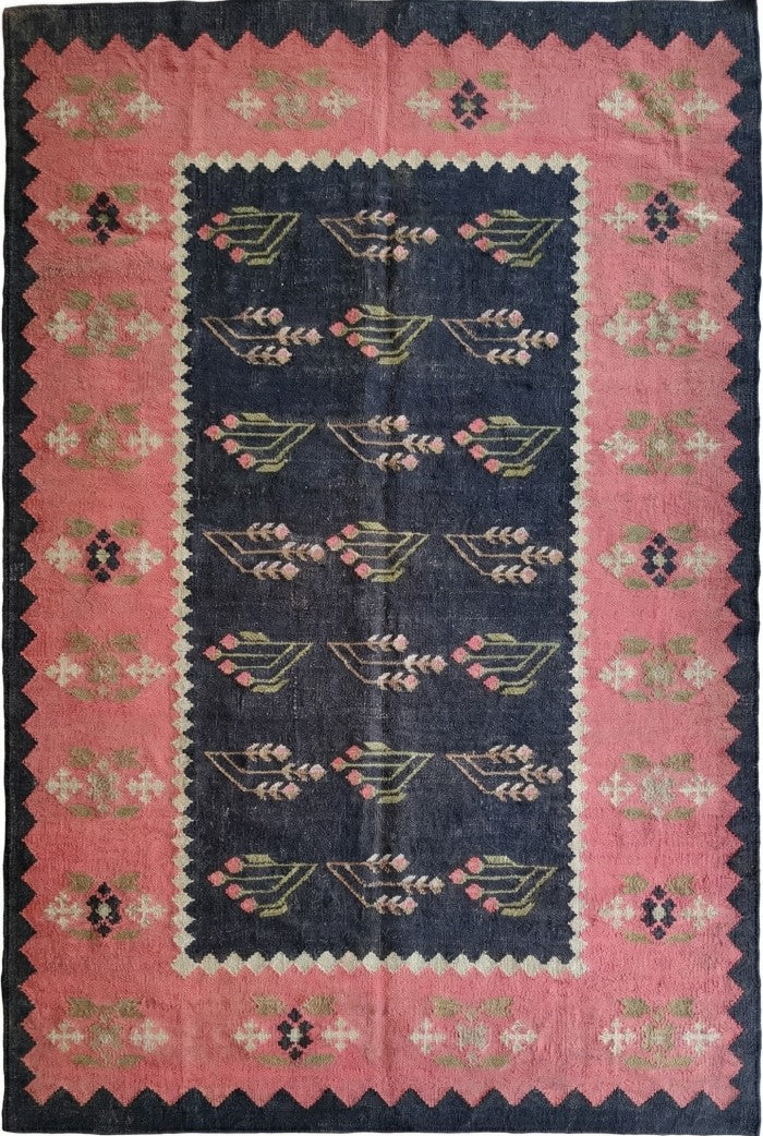 Desert Bloom Heritage Durable Rustic Floor Decor rug