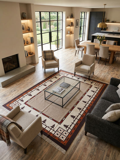 Sierra Southwestern Native American Style Dhurrie rug