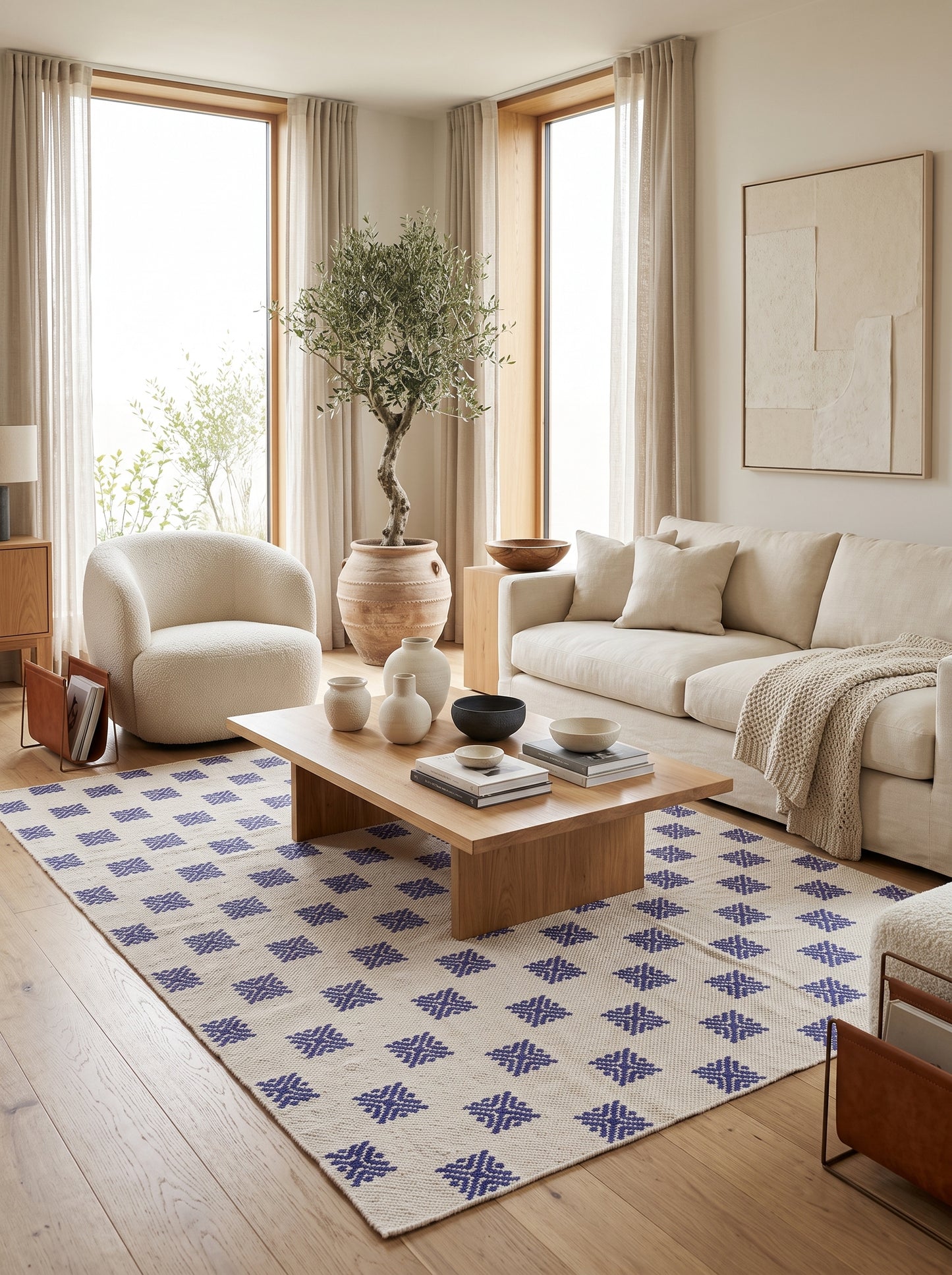 Violet Pixel Starburst Geometric Micro Motif Flatweave Area Rug