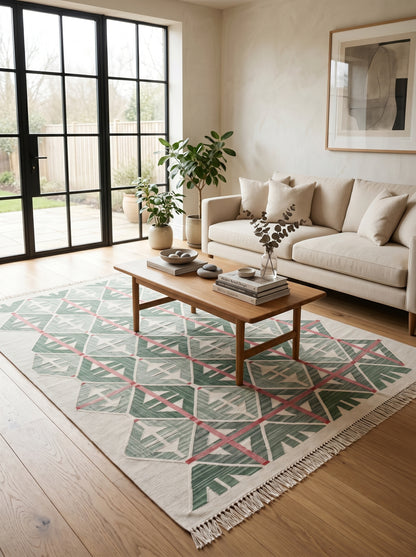 Bauhaus Style Abstract Carpet for Living Room, Minimalist Area Rug