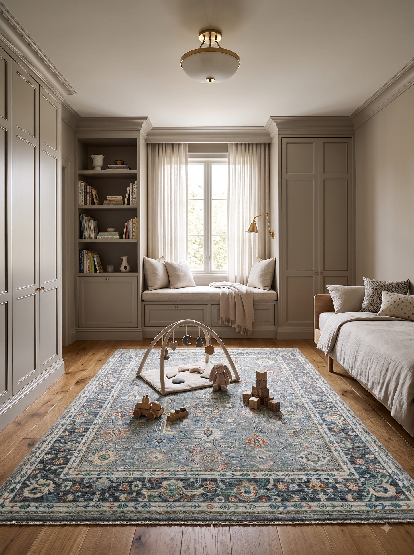 Handmade Wool Oushak Luxury Vintage Turkish Style carpet