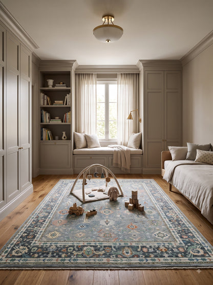 Handmade Wool Oushak Luxury Vintage Turkish Style carpet