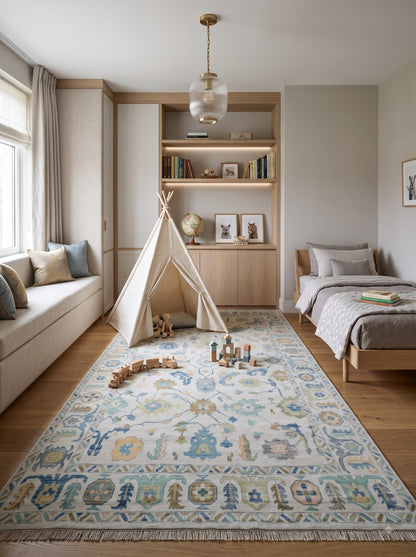 Luxury Vintage Turkish Style Custom Oushak Rug US UK