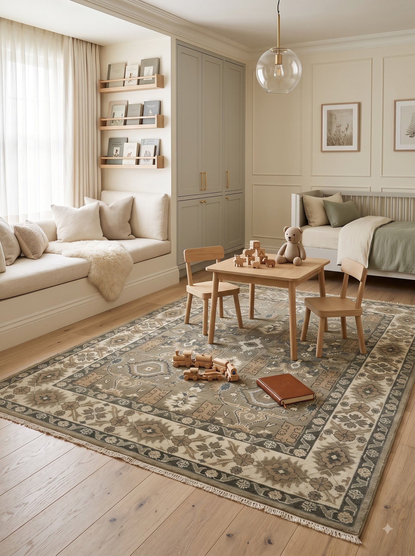 Wool Handknotted Oushak Rug Oversized Rug, Rug For Living Room