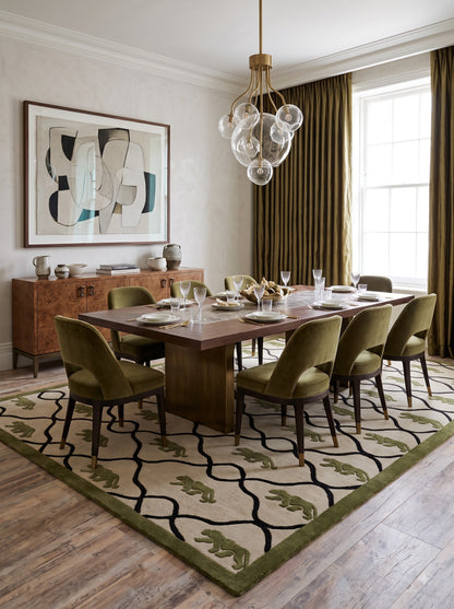 Olive Safari Lattice Abstract Lattice Carpet