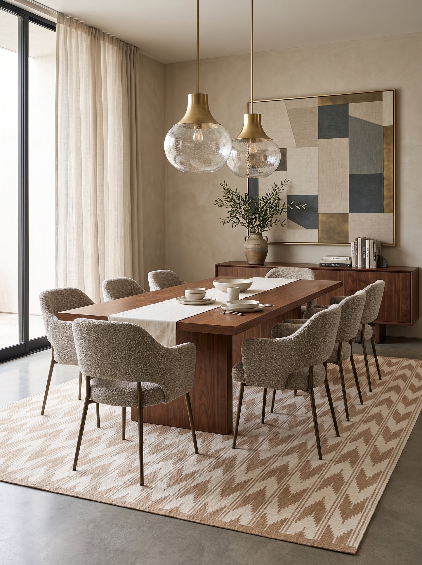 Handmade Flatweave Dhurrie Modern Cotton Rug