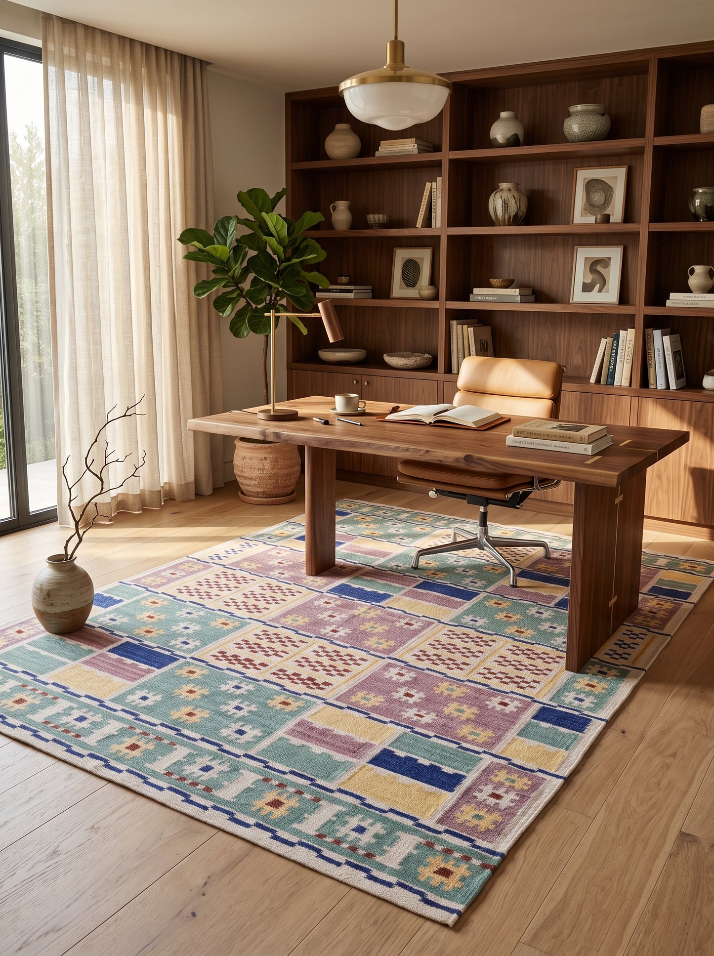 Bohemia Multi-Color Patchwork Grid Geometric Rug