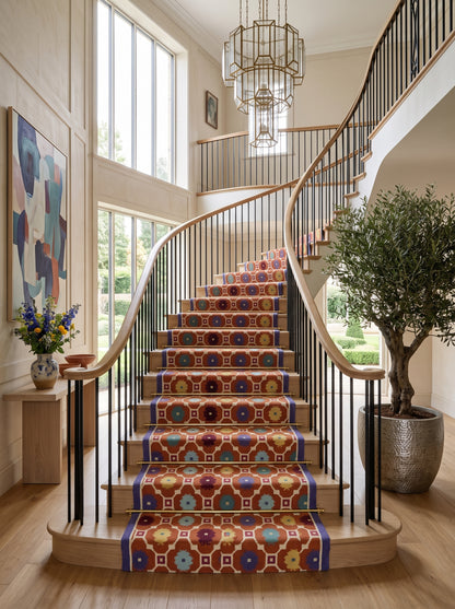 Geometric Jaipur Ogee cotton wool Area Rug