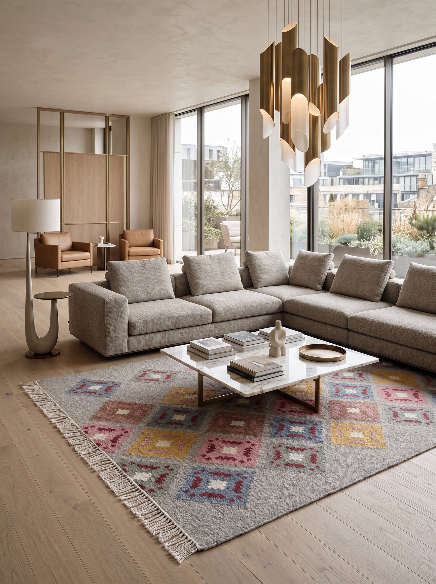 Pastel Argyle Diamond Geometric Area Rug