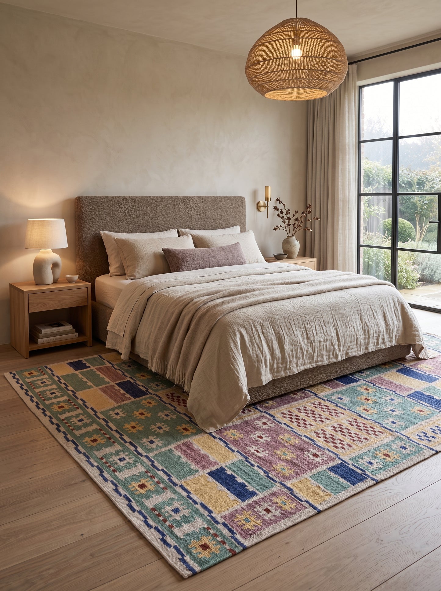 Bohemia Multi-Color Patchwork Grid Geometric Rug