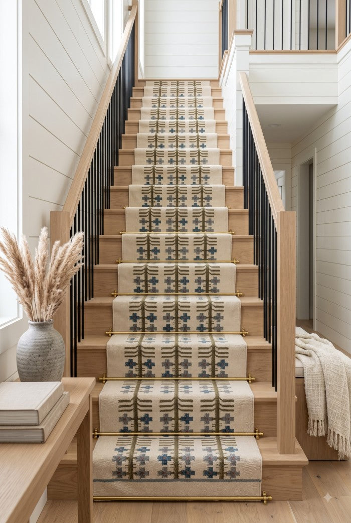 Cotton Wool Runner Rug Handmade Flatweave Hallway Runner
