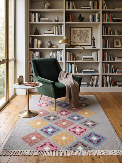 Pastel Argyle Diamond Geometric Area Rug