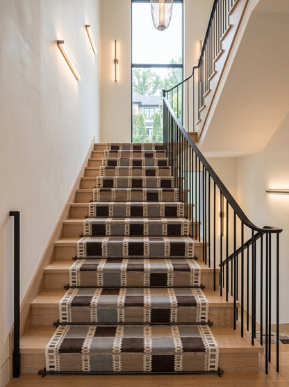 Earthy Checkered Horizon Living Room Decor rug