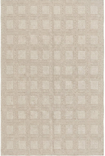 Sophisticated Neutrality Intricate Relief in Natural Wool