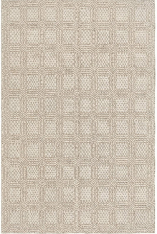 Sophisticated Neutrality Intricate Relief in Natural Wool