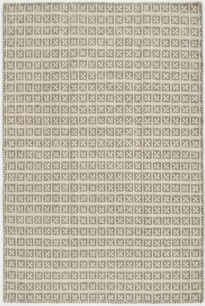 Beige Gray Modern Wool Carpet Scandinavian Handmade Floor Rug