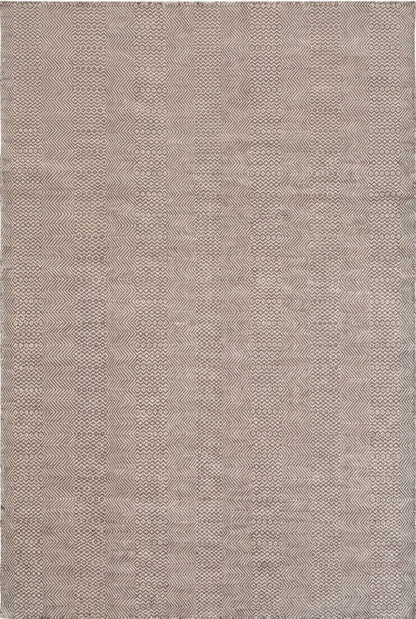 Premium Tonal Mauve Diamond Patterned Wool Flatweave Rug