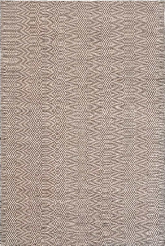 Premium Tonal Mauve Diamond Patterned Wool Flatweave Rug