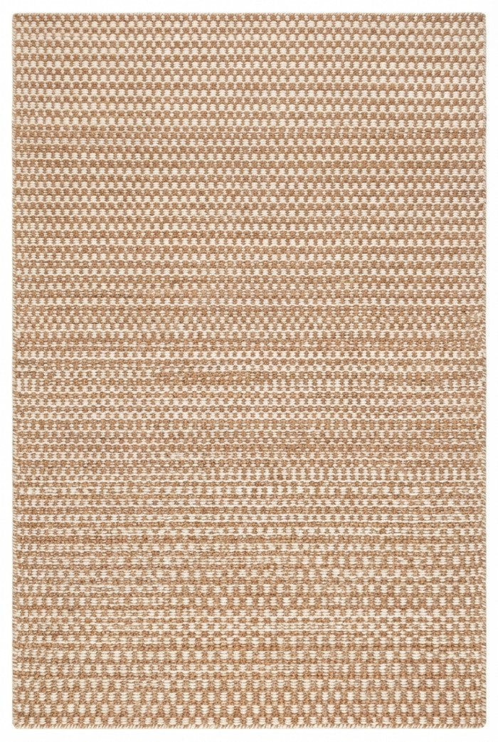 Earth Tone Grainy Pattern - Sustainable Handloom Living Room Rug