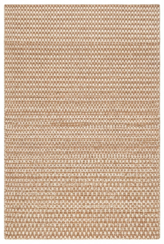 Earth Tone Grainy Pattern - Sustainable Handloom Living Room Rug