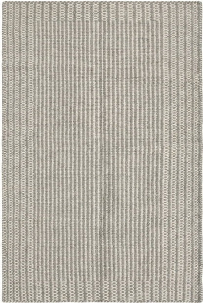 Light Grey & Ivory Linear Design Premium Artisan Crafted Home Decor