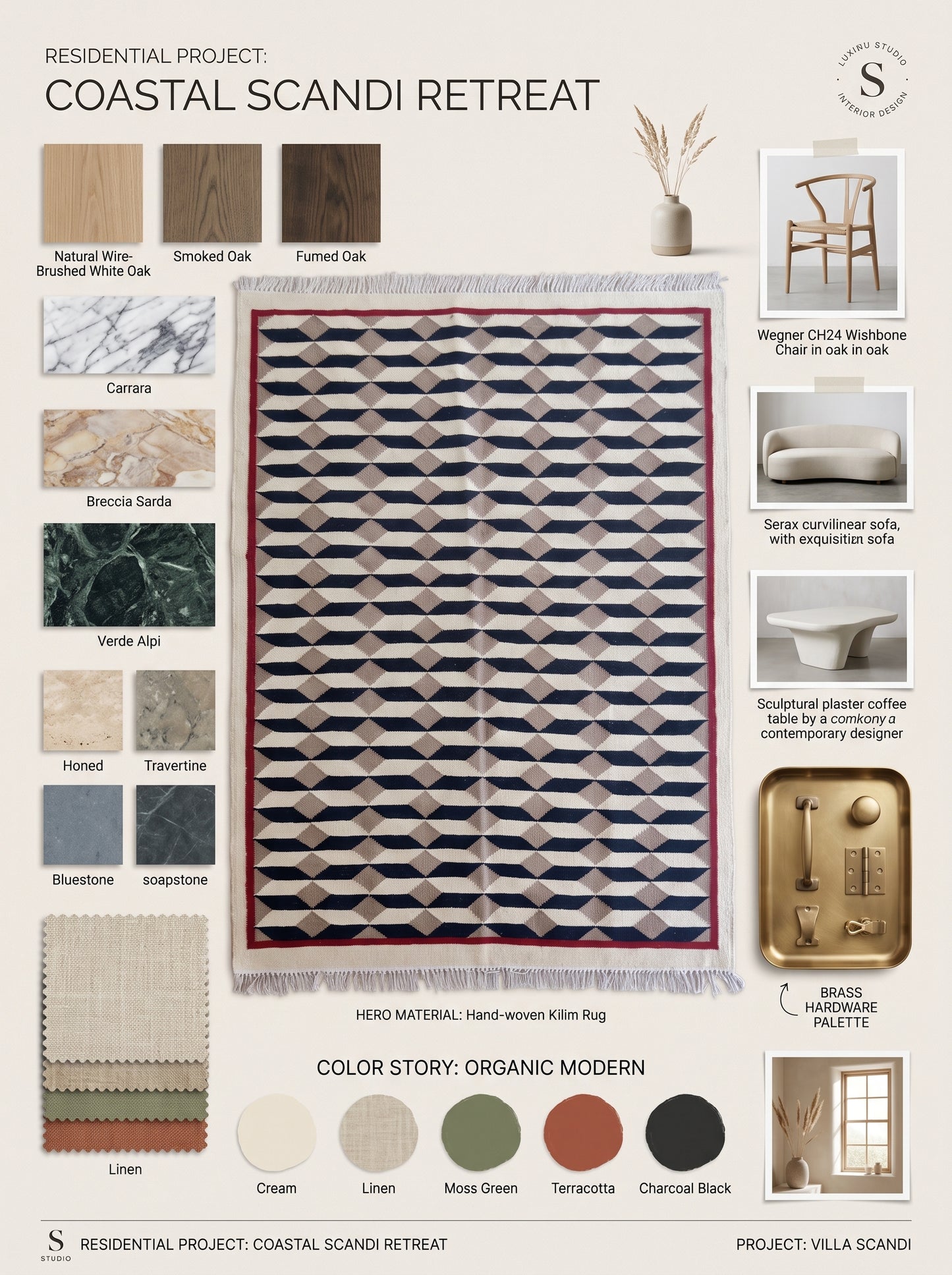 Kelim 3D Cube Handwoven Scandinavian Area Rug