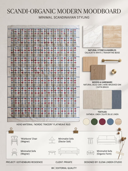 Traditional Block Motif Vintage Cross Motif Flatweave Area Rug