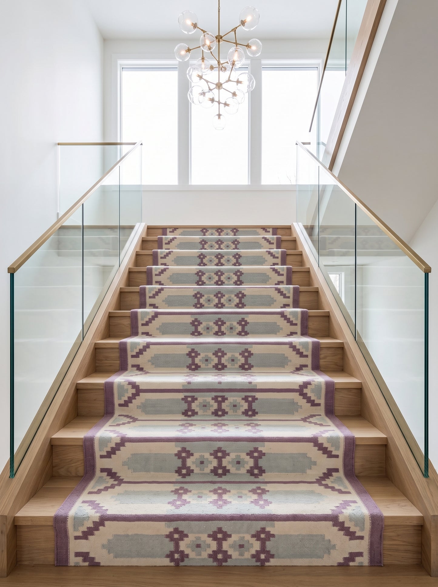 Pastel Geometric Flatweave Southwestern Rug
