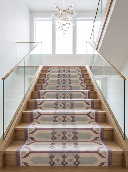 Pastel Geometric Flatweave Southwestern Rug
