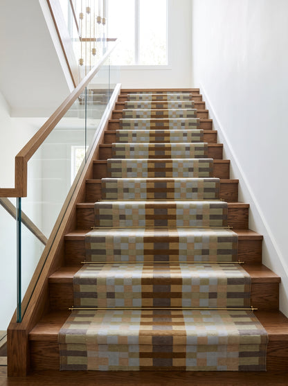 Handwoven Geometric Gridlock Cotton Wool Rug