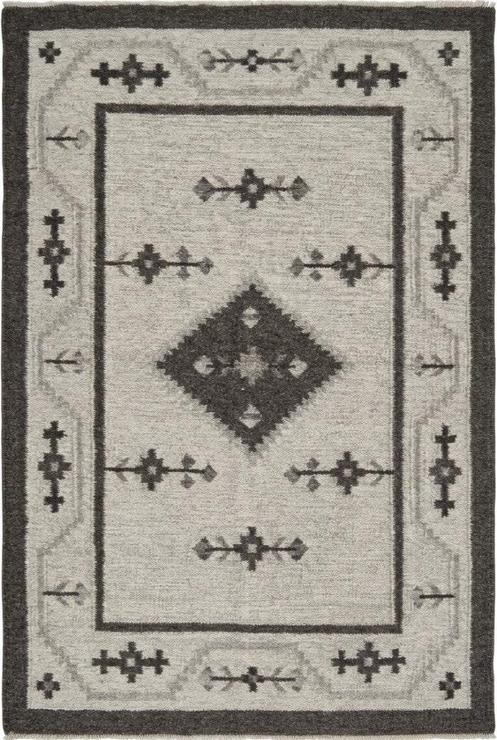 Espresso Diamond Heritage Handwoven Native Southwestern Kilim, Custom Size