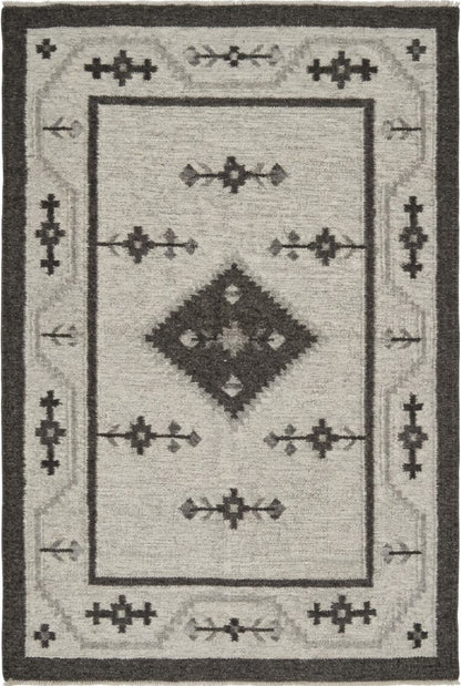 Espresso Diamond Heritage Handwoven Native Southwestern Kilim, Custom Size