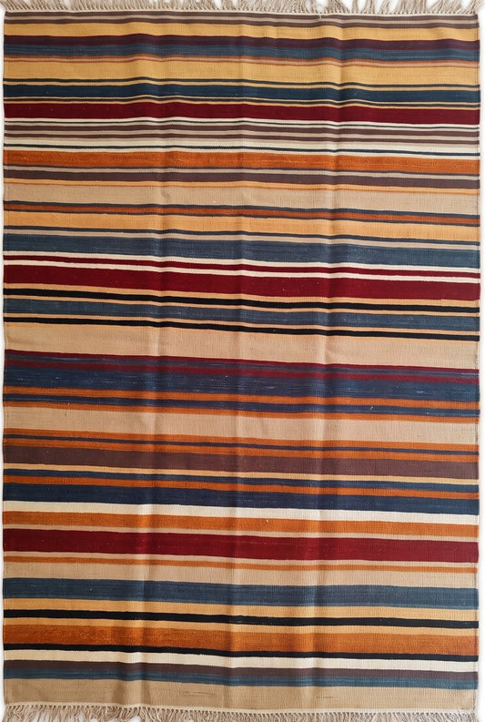 Canyon Sunset Striped Flatweave Area Rug