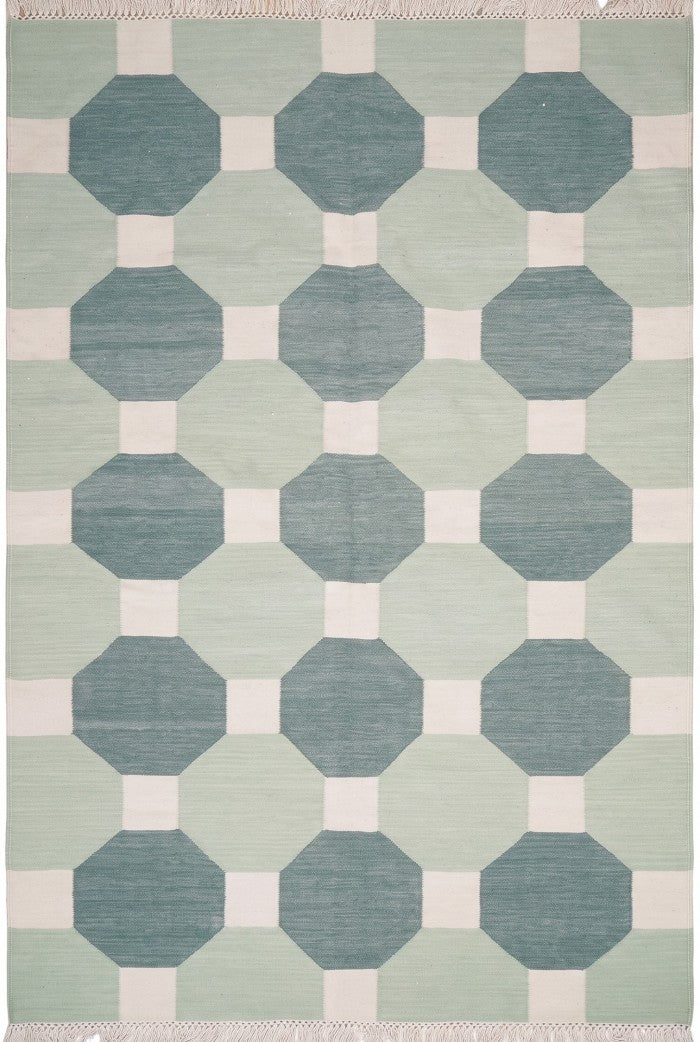 Sage & Mint Octagon cotton wool rug
