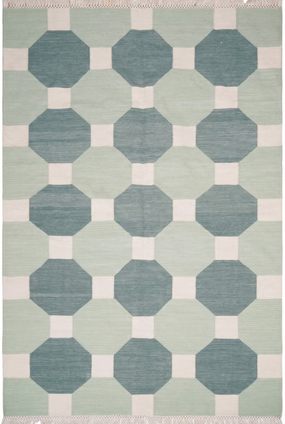 Sage & Mint Octagon cotton wool rug