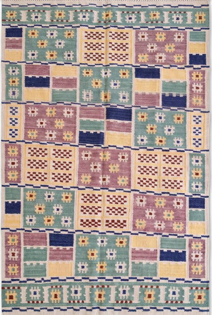 Bohemia Multi-Color Patchwork Grid Geometric Rug