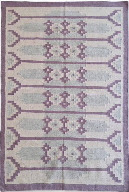 Pastel Geometric Flatweave Southwestern Rug
