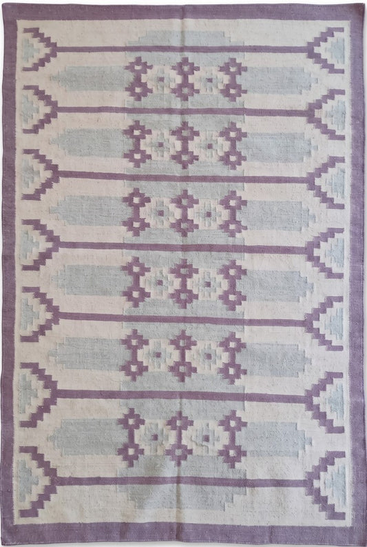Pastel Geometric Flatweave Southwestern Rug