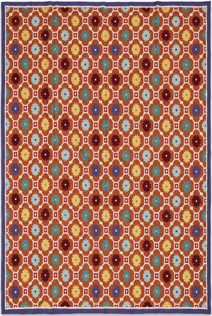 Geometric Jaipur Ogee cotton wool Area Rug