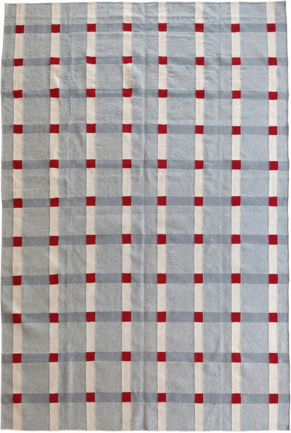 Nordic Checkered Windowpane Minimalist Area Rug for Home Decor