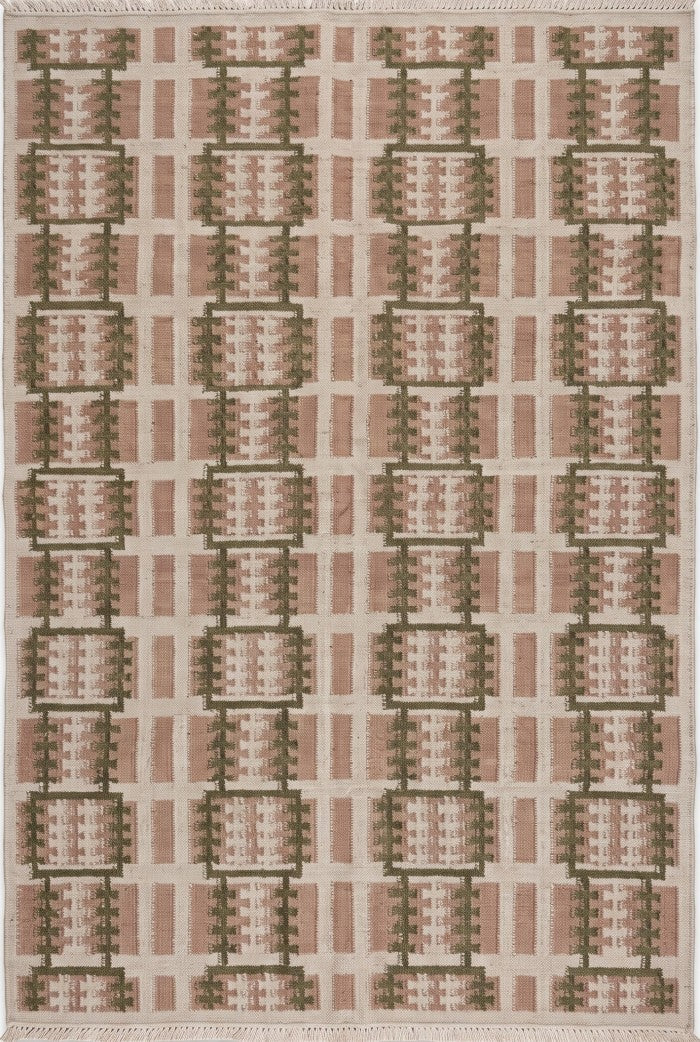 Sage & Earth Stairway Vertical Grid Pattern Area Rug